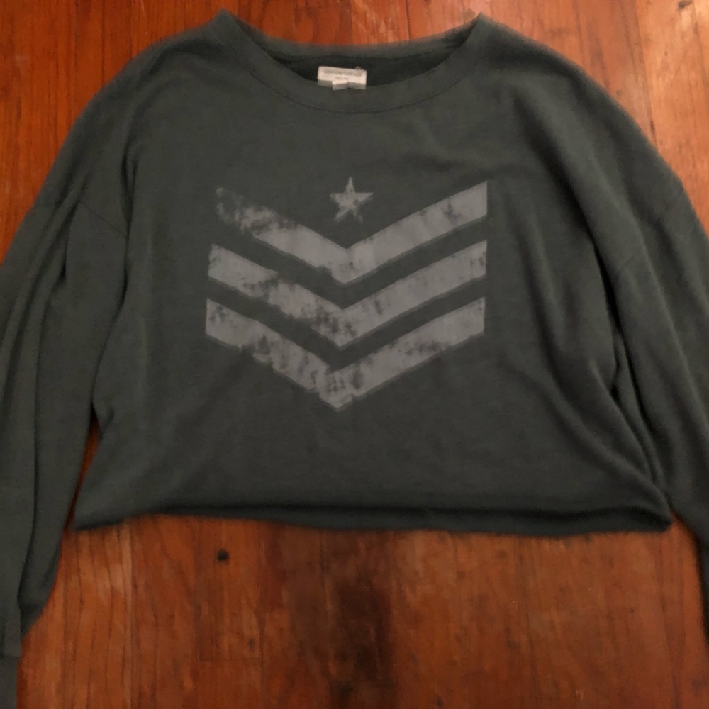 A long sleeve crop top